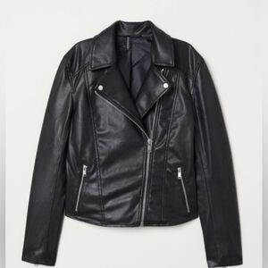 Size L - H & M DIVIDED Black Short Biker Jacket